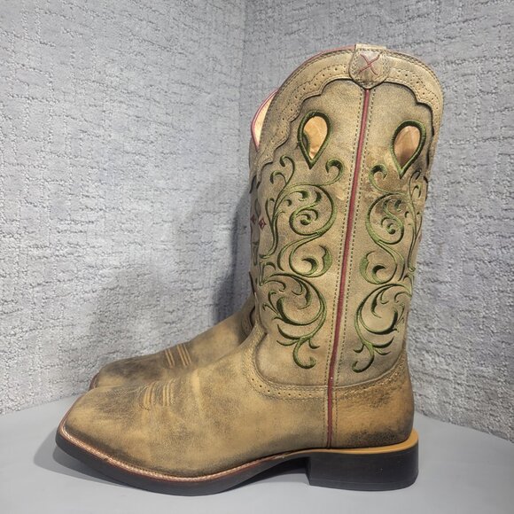 Twisted X Ruff Stock Men's Size 13D Brown Leather Stitched Western Boots MRS0027 - Picture 1 of 11